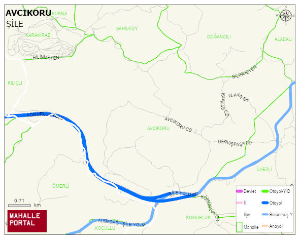 AVCIKORU Mahallesi Haritası | Detaylı Köy ve Mahalle Görünümü