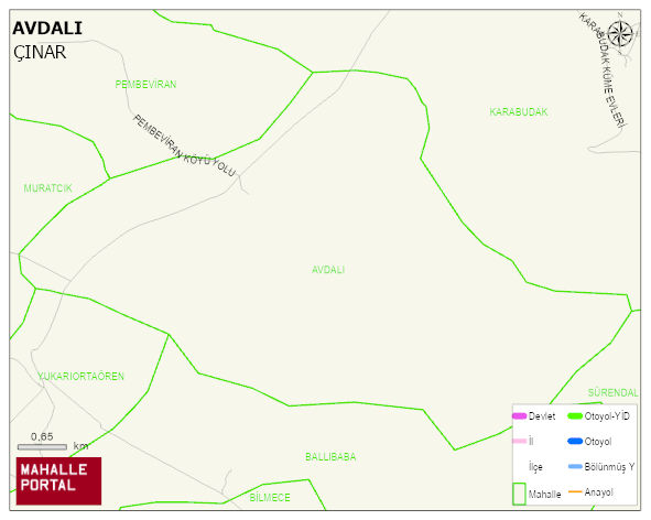 AVDALI Mahallesi Haritası | Uydu Görüntüsü ve Harita Detayları
