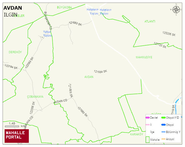 AVDAN Mahallesi Haritası | Sayısal Bölge Görünümü