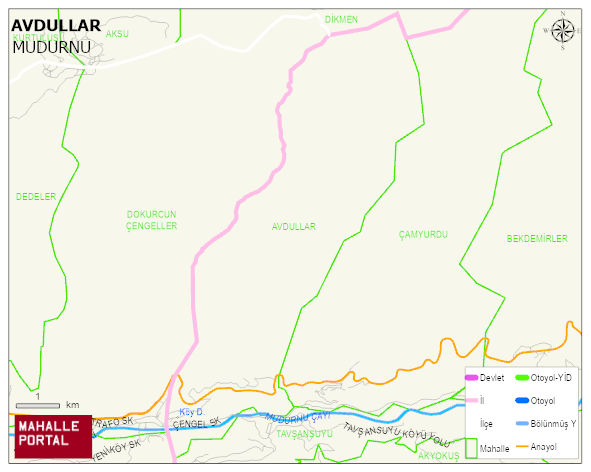 AVDULLAR Köyü Haritası | Detaylı Köy ve Mahalle Görünümü