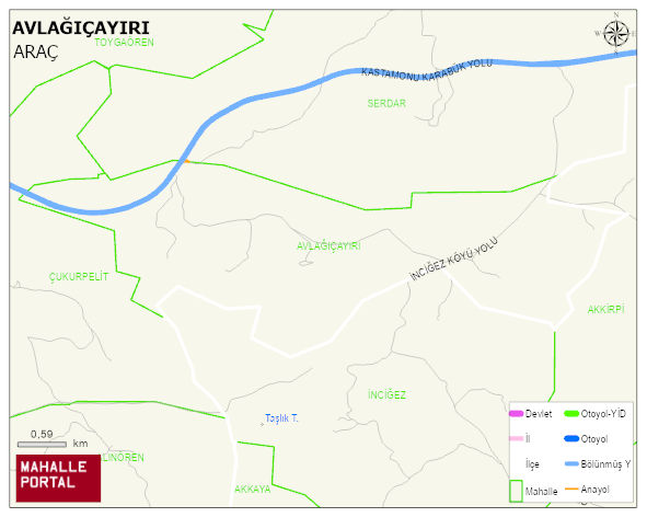 AVLAĞIÇAYIRI Köyü Haritası | Coğrafi Yapı ve Detaylı Haritası