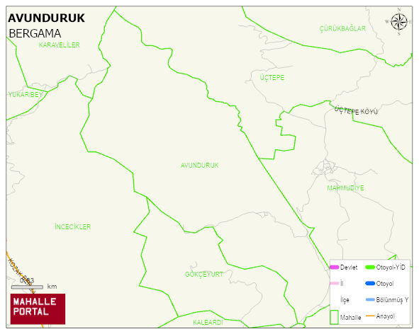 AVUNDURUK Mahallesi Haritası | Mahalle ve Köy Sınırı