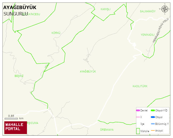 AYAĞIBÜYÜK Köyü Haritası | Uydu Görüntüsü ve Harita Detayları