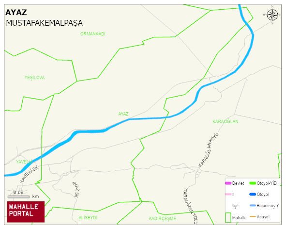 AYAZ Mahallesi Haritası | İnteraktif Köy ve Mahalle Sınırları