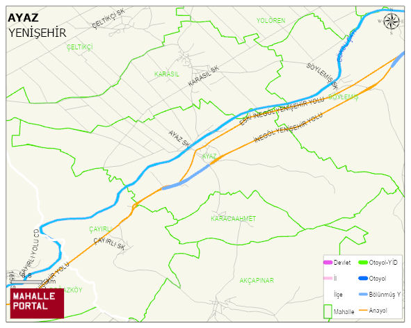AYAZ Mahallesi Haritası | Sayısal Bölge Görünümü