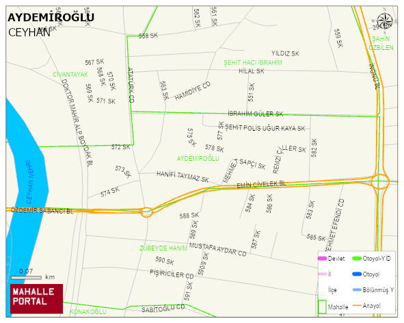 AYDEMİROĞLU Mahallesi Haritası | Mahalle ve Köy Sınırı