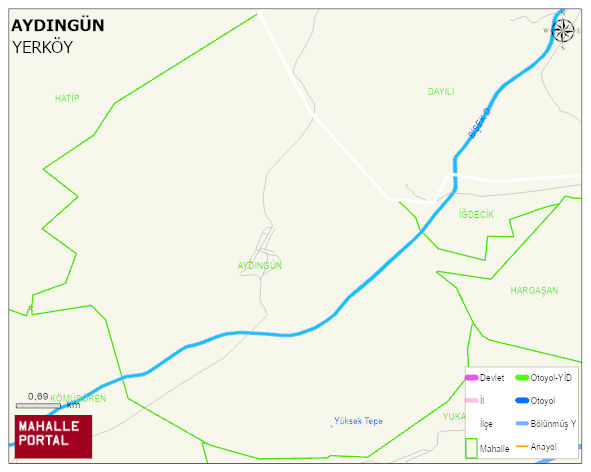 AYDINGÜN Köyü Haritası | Sayısal Bölge Görünümü