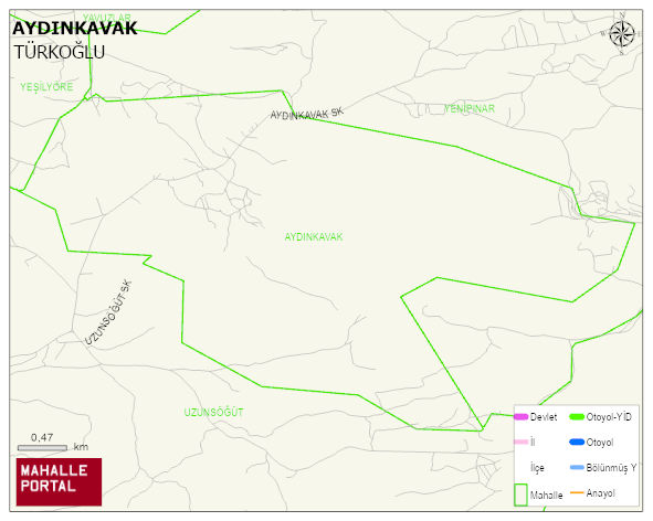 AYDINKAVAK Mahallesi Haritası | İnteraktif Köy ve Mahalle Sınırları