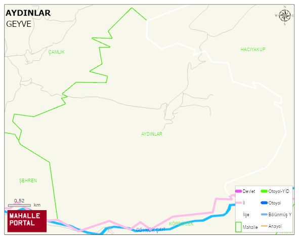 AYDINLAR Mahallesi Haritası | Coğrafi Yapı ve Detaylı Haritası