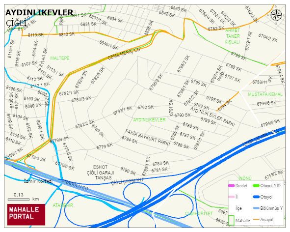 AYDINLIKEVLER Mahallesi Haritası | İnteraktif Köy ve Mahalle Sınırları