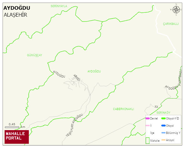AYDOĞDU Mahallesi Haritası | Coğrafi Yapı ve Detaylı Haritası