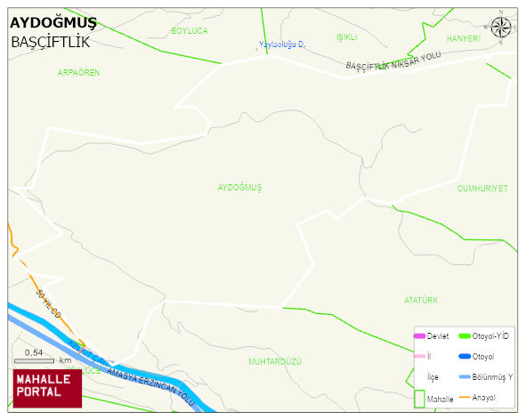 AYDOĞMUŞ Köyü Haritası | Sayısal Bölge Görünümü