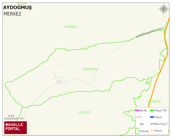 AYDOĞMUŞ Köyü Haritası | Dağlar, Ovalar ve Akarsu Bilgileri