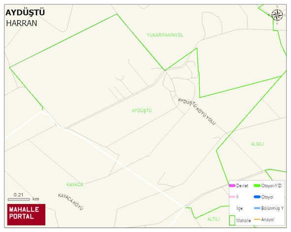 AYDÜŞTÜ Mahallesi Haritası | Mahalle ve Köy Sınırı