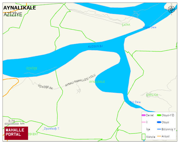 AYNALIKALE Mahallesi Haritası | Mahalle ve Köy Sınırı