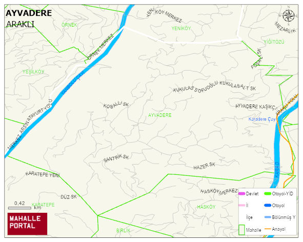 AYVADERE Mahallesi Haritası | İnteraktif Köy ve Mahalle Sınırları