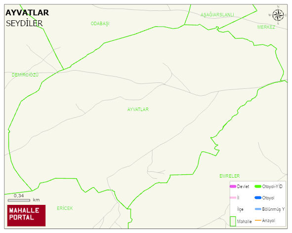 AYVATLAR Mahallesi Haritası | Mahalle Sokak Haritası