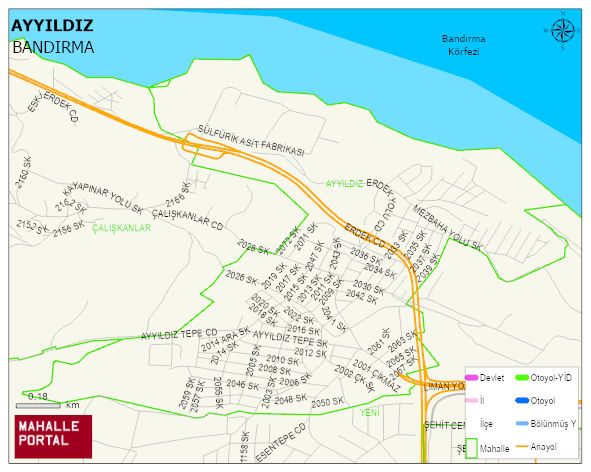 AYYILDIZ Mahallesi Haritası | İnteraktif Köy ve Mahalle Sınırları