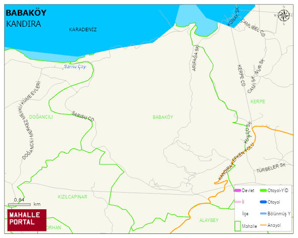 BABAKÖY Mahallesi Haritası | Dağlar, Ovalar ve Akarsu Bilgileri