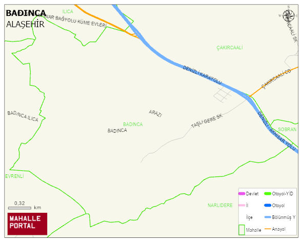 BADINCA Mahallesi Haritası | Sayısal Bölge Görünümü