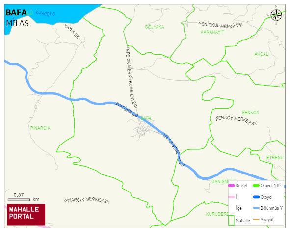 BAFA Mahallesi Haritası | Mahalle Sokak Haritası