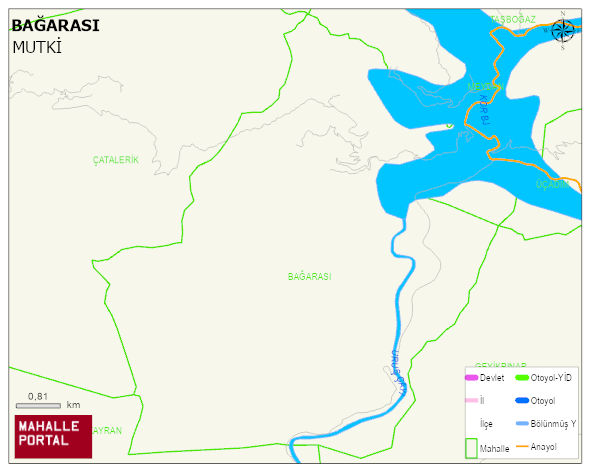 BAĞARASI Köyü Haritası | İnteraktif Köy ve Mahalle Sınırları