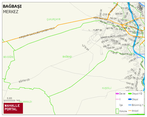 BAĞBAŞI Mahallesi Haritası | Güncel Mahalle ve Köy Haritası