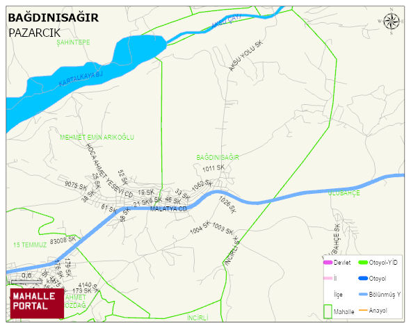 BAĞDINISAĞIR Mahallesi Haritası | İnteraktif Köy ve Mahalle Sınırları