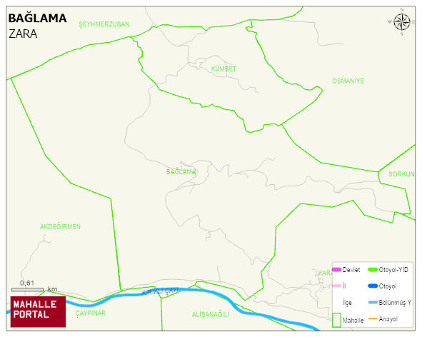 BAĞLAMA Köyü Haritası | Mahalle Sokak Haritası