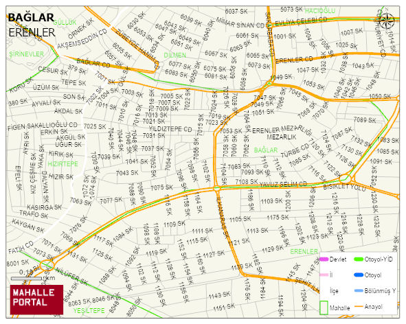 BAĞLAR Mahallesi Haritası | Detaylı Köy ve Mahalle Görünümü