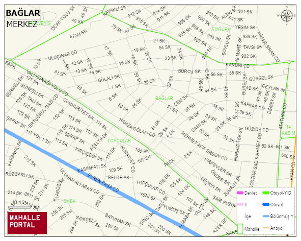 BAĞLAR Mahallesi Haritası | Uydu Görüntüsü ve Harita Detayları