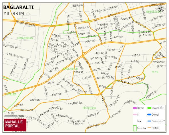 BAĞLARALTI Mahallesi Haritası | Uydu Görüntüsü ve Harita Detayları