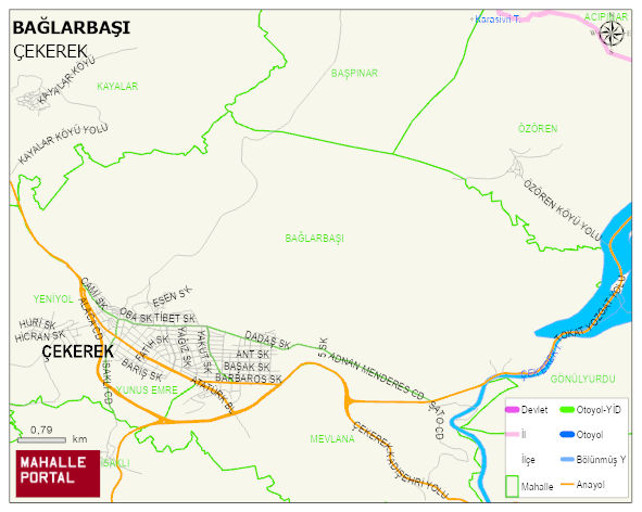 BAĞLARBAŞI Mahallesi Haritası | Mahalle Sokak Haritası