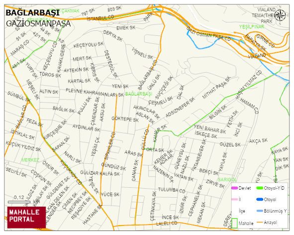 BAĞLARBAŞI Mahallesi Haritası | Detaylı Köy ve Mahalle Görünümü