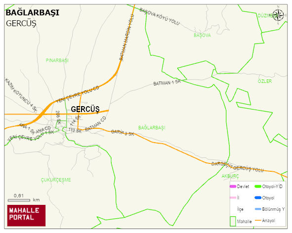 BAĞLARBAŞI Mahallesi Haritası | İnteraktif Köy ve Mahalle Sınırları