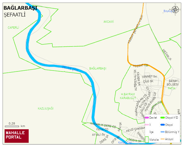 BAĞLARBAŞI Mahallesi Haritası | Dağlar, Ovalar ve Akarsu Bilgileri