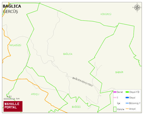 BAĞLICA Köyü Haritası | Uydu Görüntüsü ve Harita Detayları