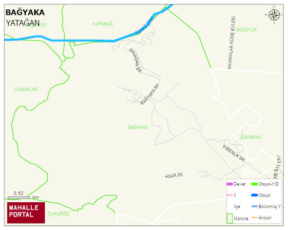 BAĞYAKA Mahallesi Haritası | İnteraktif Köy ve Mahalle Sınırları