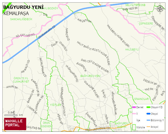 BAĞYURDU YENİ Mahallesi Haritası | Mahalle Sokak Haritası