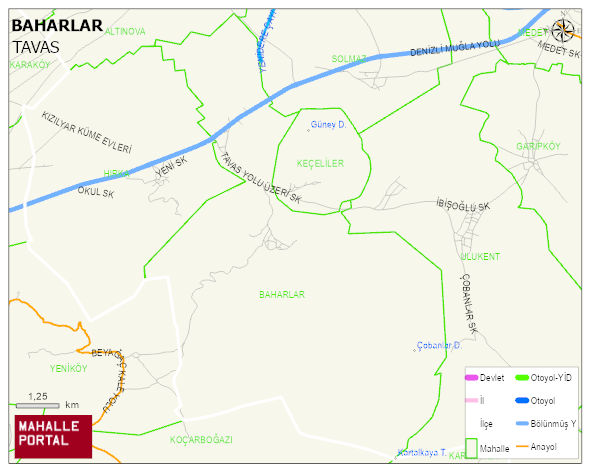 BAHARLAR Mahallesi Haritası | İnteraktif Köy ve Mahalle Sınırları
