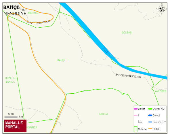 BAHÇE Mahallesi Haritası | Dağlar, Ovalar ve Akarsu Bilgileri