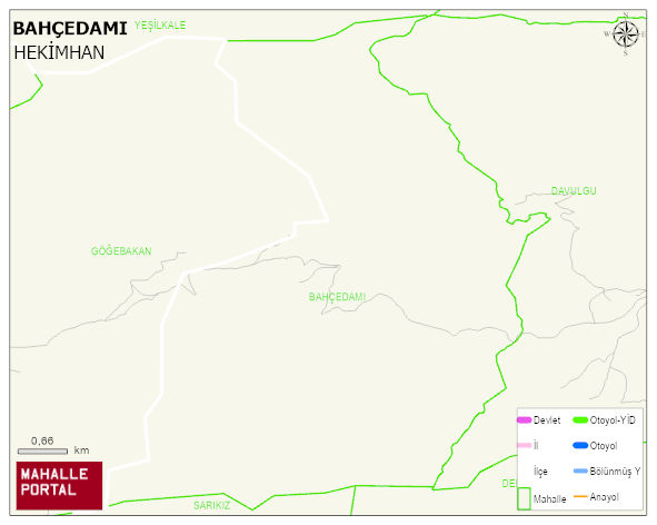 BAHÇEDAMI Mahallesi Haritası | Mahalle ve Köy Sınırı