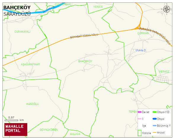 BAHÇEKÖY Köyü Haritası | Mahalle Sokak Haritası
