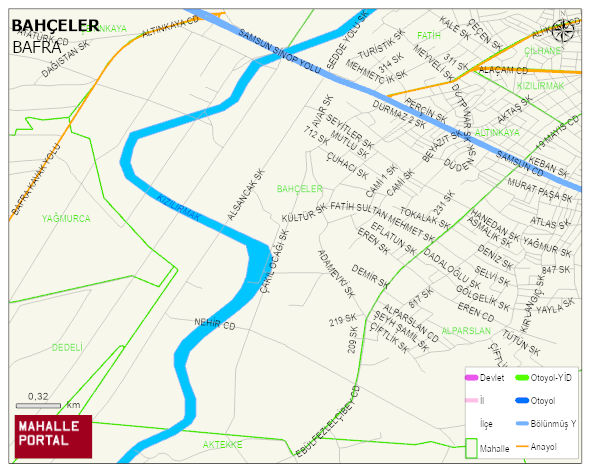 BAHÇELER Mahallesi Haritası | İnteraktif Köy ve Mahalle Sınırları