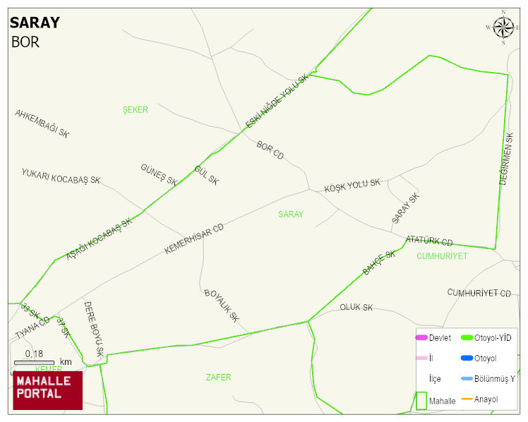 BAHÇELİ BELDESİ SARAY Mahallesi Haritası | Detaylı Köy ve Mahalle Görünümü