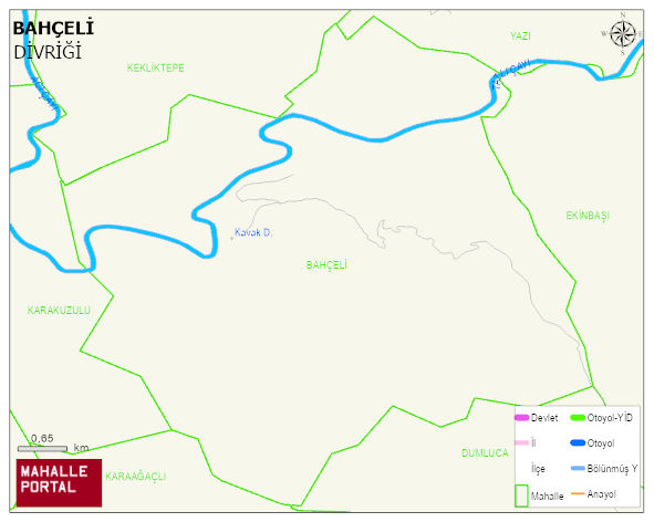 BAHÇELİ Köyü Haritası | Detaylı Köy ve Mahalle Görünümü