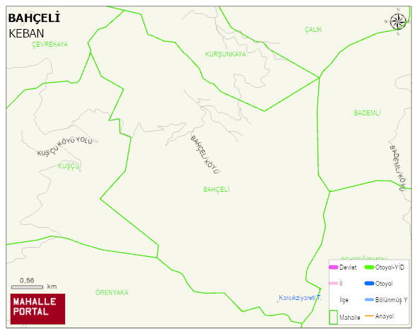 BAHÇELİ Köyü Haritası | İnteraktif Köy ve Mahalle Sınırları