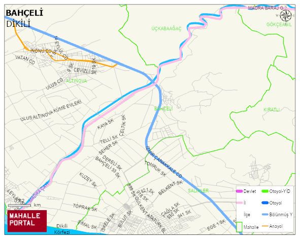 BAHÇELİ Mahallesi Haritası | Yükselti ve Doğa Özellikleri
