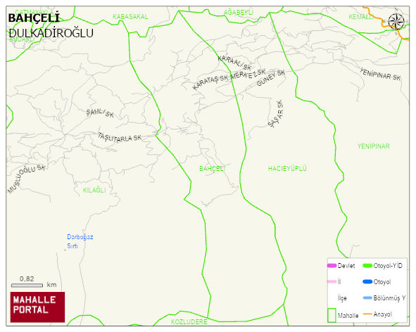 BAHÇELİ Mahallesi Haritası | Mahalle ve Köy Sınırı