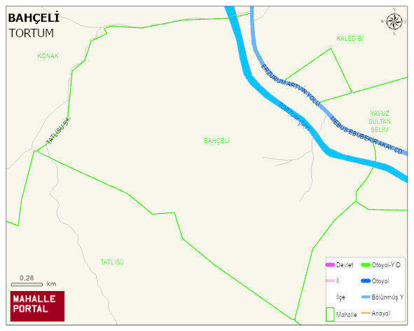 BAHÇELİ Mahallesi Haritası | Dağlar, Ovalar ve Akarsu Bilgileri